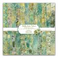 Набор бумаги Shabby Green texture 30.5х30.5 см для скрапбукинга