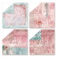 Набор бумаги Pink and Teal lace texture 30.5х30.5 см для скрапбукинга