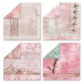 Набор бумаги Pink and Teal lace texture 30.5х30.5 см для скрапбукинга