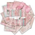 Набор бумаги Pink and Teal lace texture 30.5х30.5 см для скрапбукинга