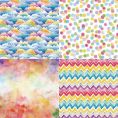 Набор бумаги Rainbow Clouds 15х15 см для скрапбукинга