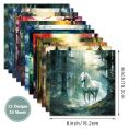 Набор бумаги Horse in Woods 15х15 см для скрапбукинга