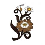 Аппликация Цветы коричневые правая