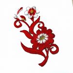 Аппликация Цветы красные правая