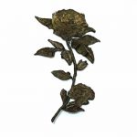 Аппликация Роза черно-золотая