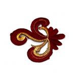 Аппликация Завиток бордовый