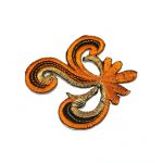 Аппликация Завиток оранжевый