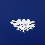 Гнездо, вырубка из картона