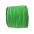 Лента бархатная ярко-зеленая 1см для скрапбукинга