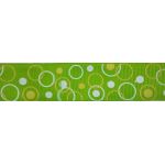 Лента репсовая круги салатовая 25мм