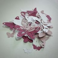 Набор Бабочки - розовые оттенки, вырубка из картона