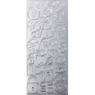 Контурные стикеры ЗАМОЧКИ серебряные SCB 1504281