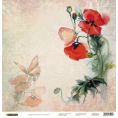 Бумага Мак, коллекция Акварельные цветы для скрапбукинга
